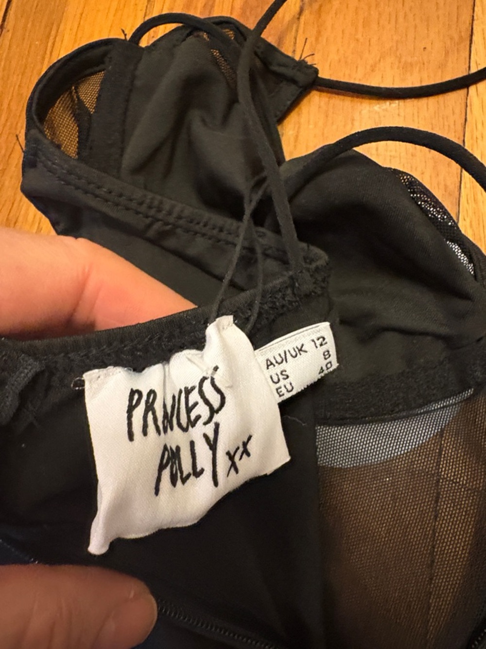 NWT Princess Polly Bamba Black Mesh Corset Bodysuit Size 8 - Picture 6 of 8